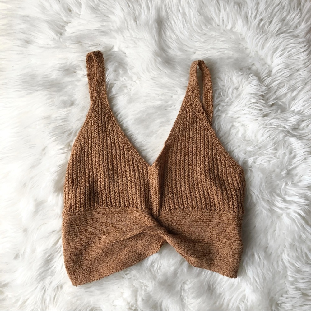 Shein bronze crop top
